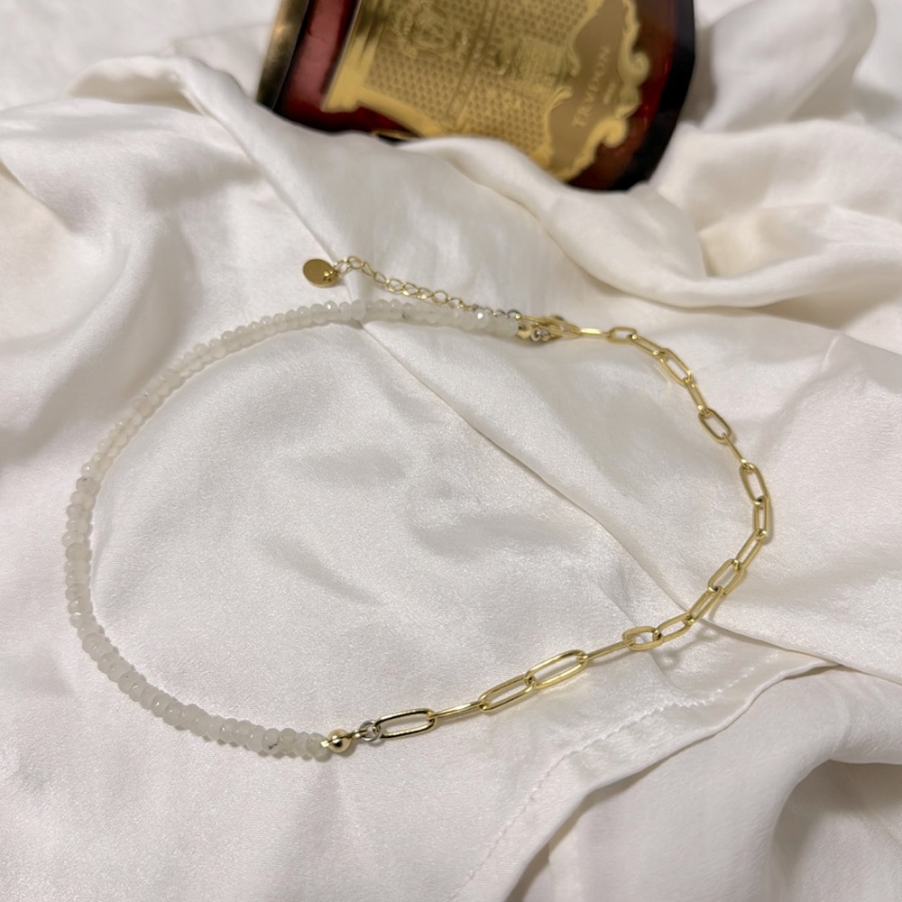 ARMS OF EVE Gold & Clear Quartz Necklace